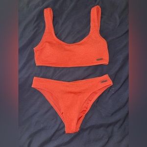 Salmon Colored Zyia Bikini Set. Size small